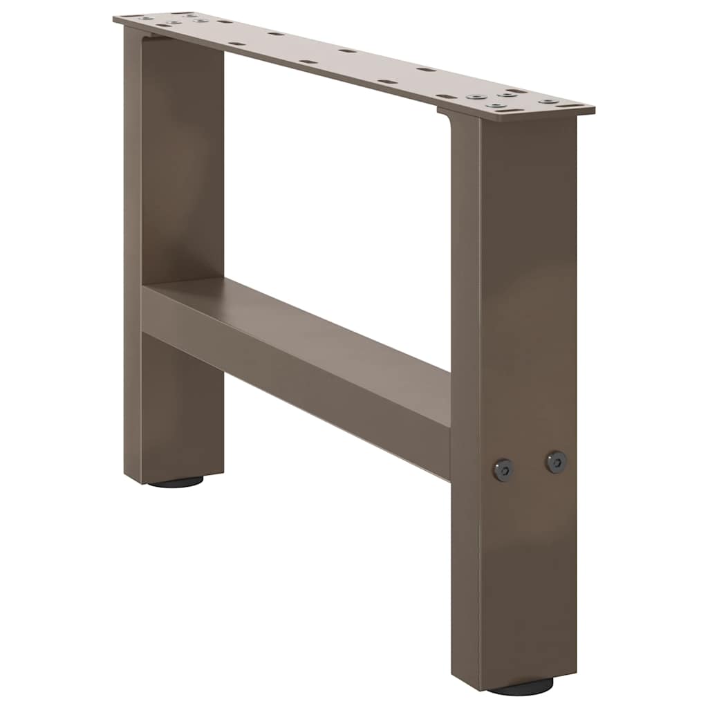 Pieds de table basse en acier naturel 2 pièces 50 x (30-31) cm Acier - XIOS