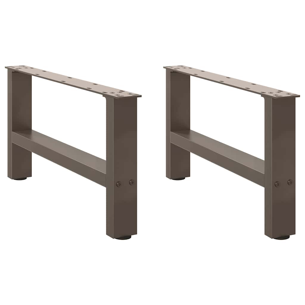 Pieds de table basse en acier naturel 2 pièces 60 x (30-31) cm Acier - XIOS