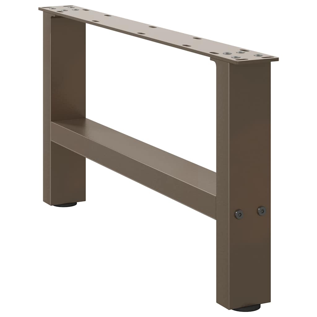 Pieds de table basse en acier naturel 2 pièces 60 x (30-31) cm Acier - XIOS