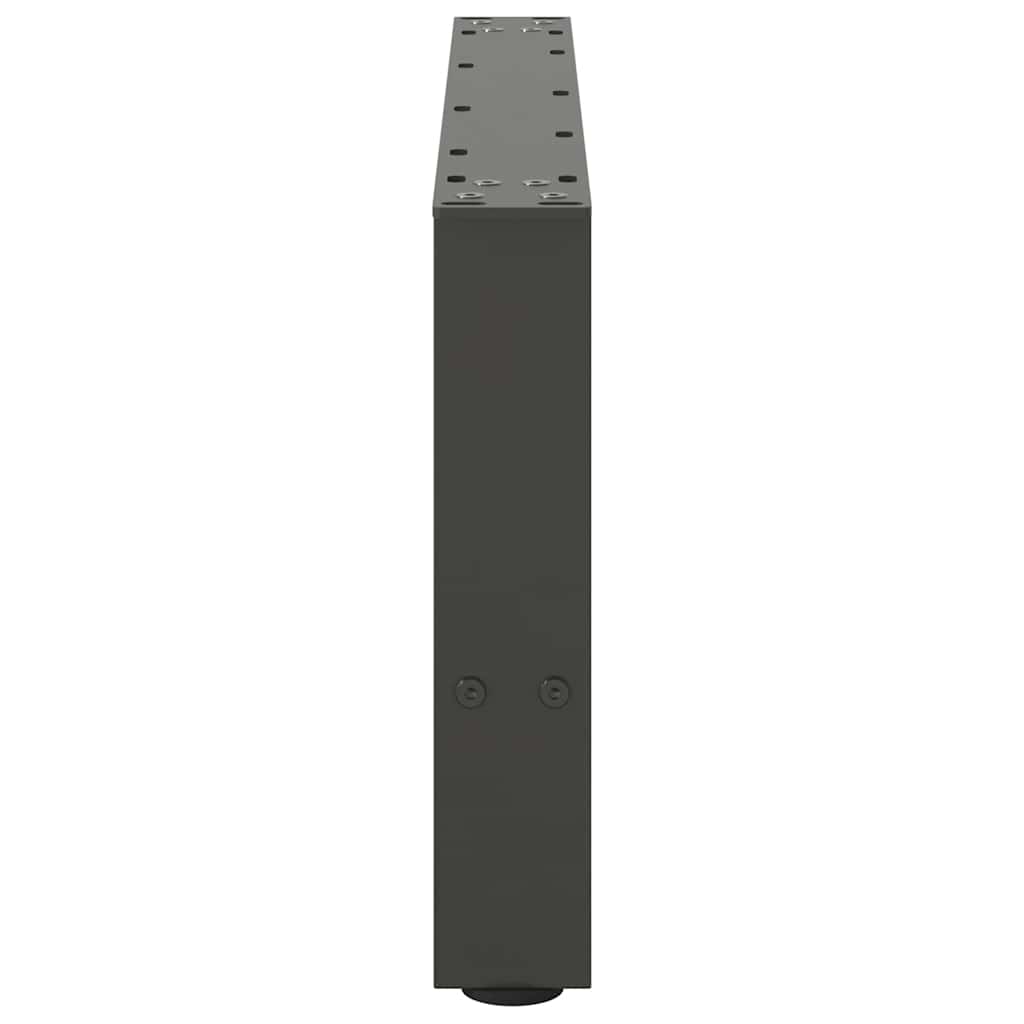 Pieds de table basse Anthracite 2 pièces 70 x (30-31) cm Acier