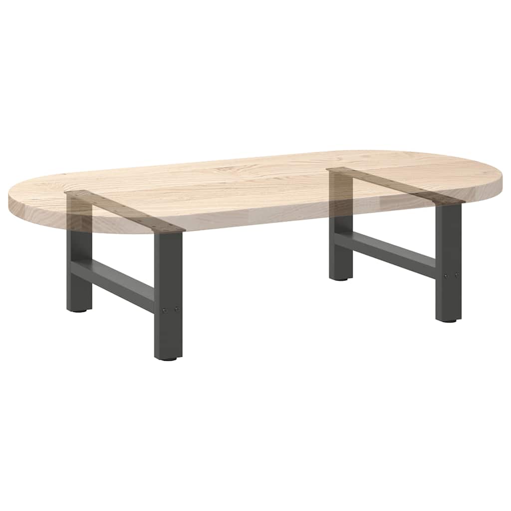 Pieds de table basse Anthracite 2 pièces 70 x (30-31) cm Acier