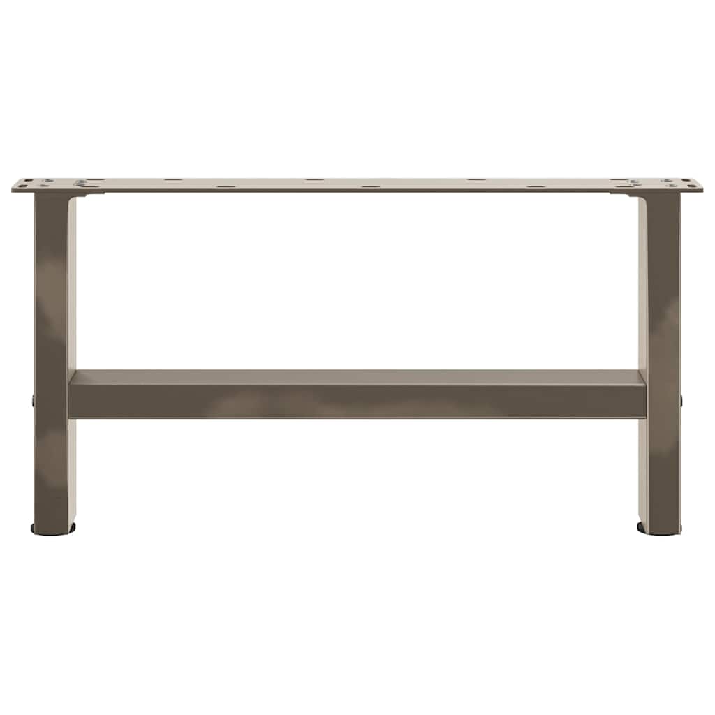 Pieds de table basse en acier naturel 2 pièces 70 x (30-31) cm Acier - XIOS