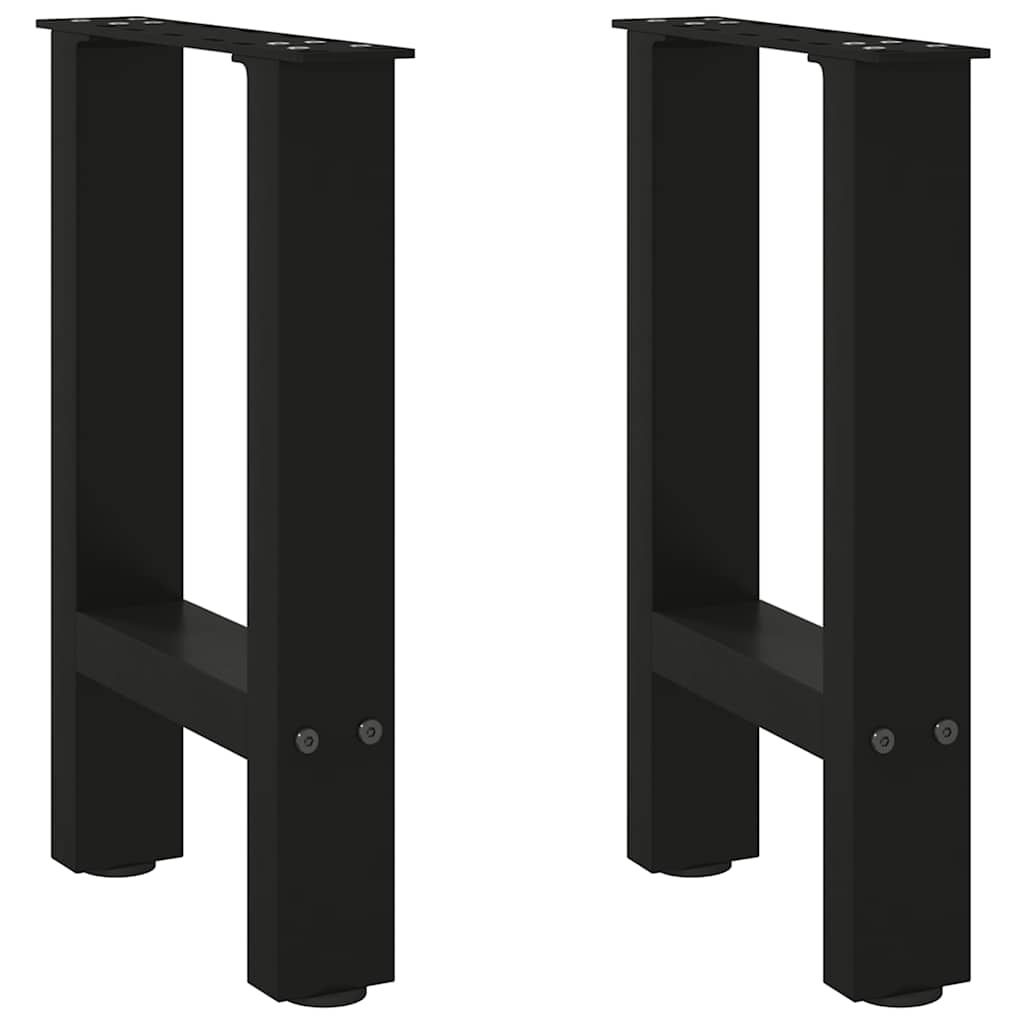 Pieds de table basse Noir 2 pièces 28 x (42-43) cm Acier - XIOS