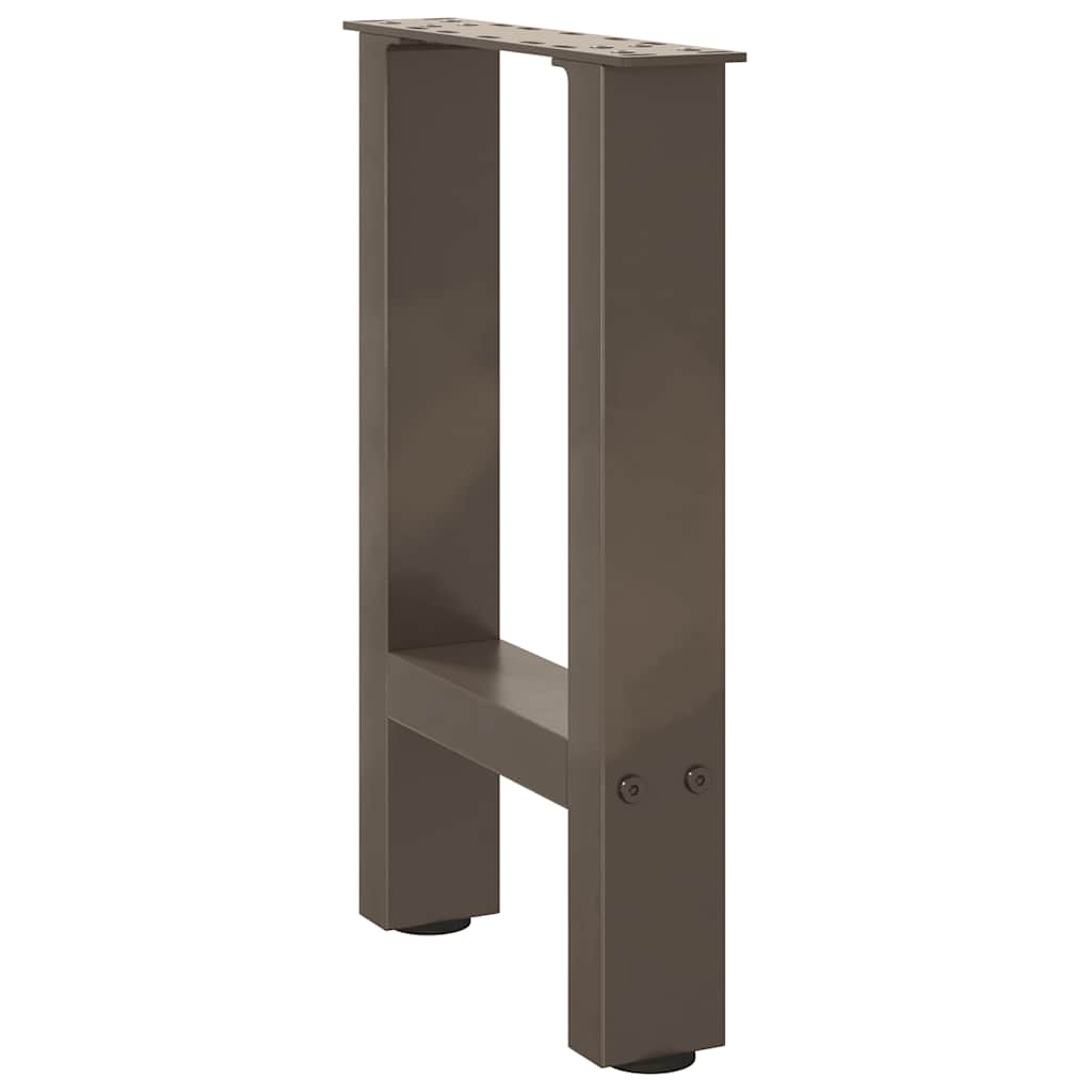 Pieds de table basse en acier naturel 2 pièces 28 x (42-43) cm Acier - XIOS