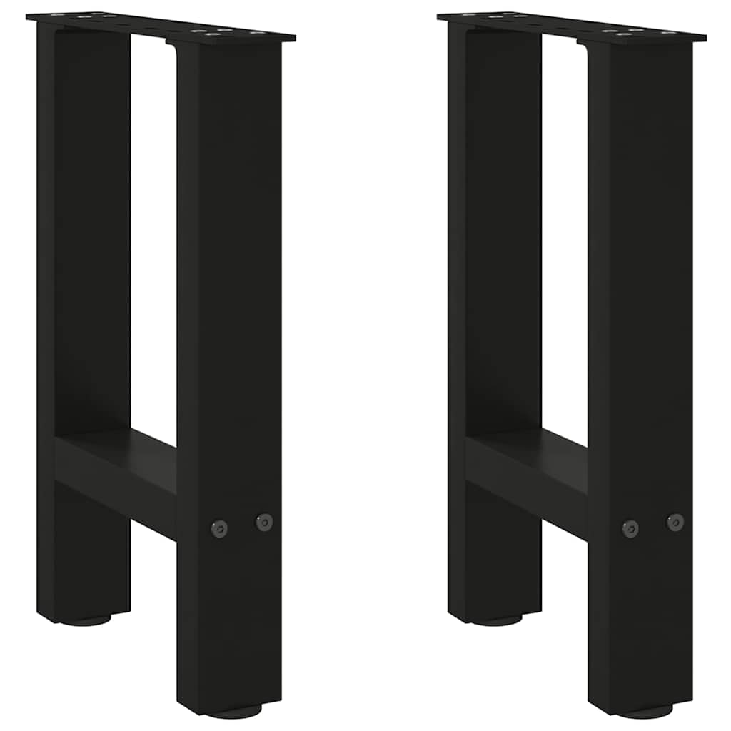 Pieds de table basse Noir 2 pièces 38 x (42-43) cm Acier - XIOS