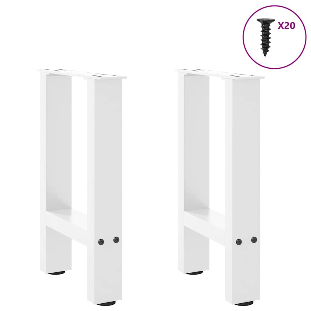 Pieds de table basse Blanc 2 pièces 38 x (42-43) cm Acier - XIOS