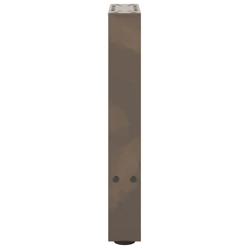 Pieds de table basse en acier naturel, 2 pièces, 38 x (42-43) cm - XIOS