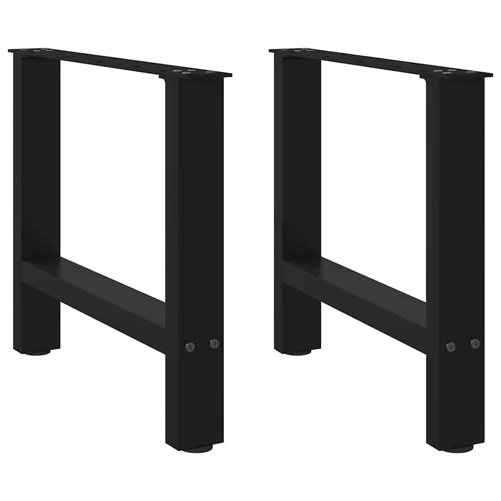 Pieds de table basse Noir 2 pièces 50 x (42-43) cm Acier - XIOS