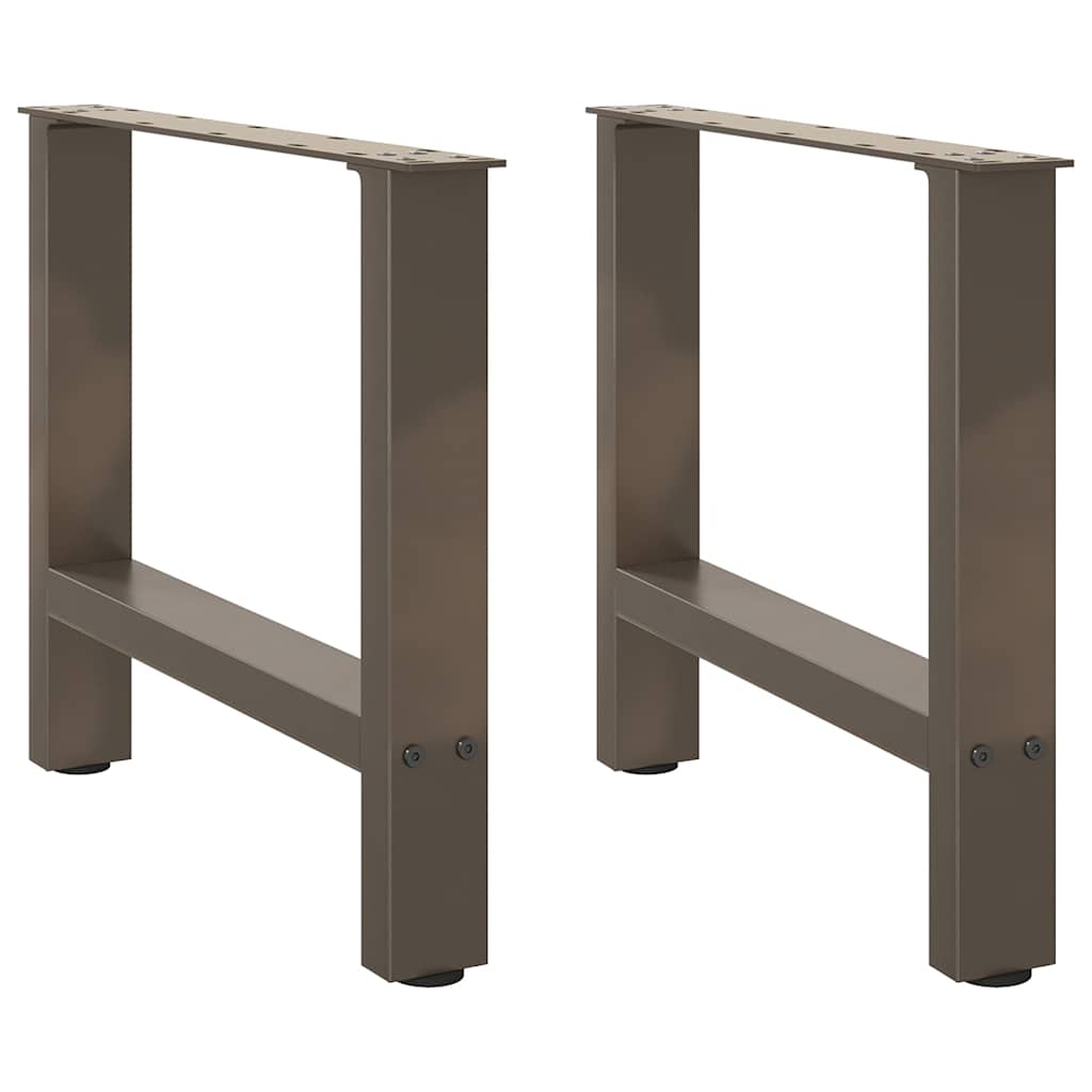 Pieds de table basse en acier naturel 2 pièces 50 x (42-43) cm Acier - XIOS