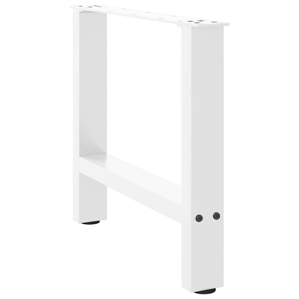 Pieds de table basse Blanc 2 pièces 60 x (42-43) cm Acier - XIOS