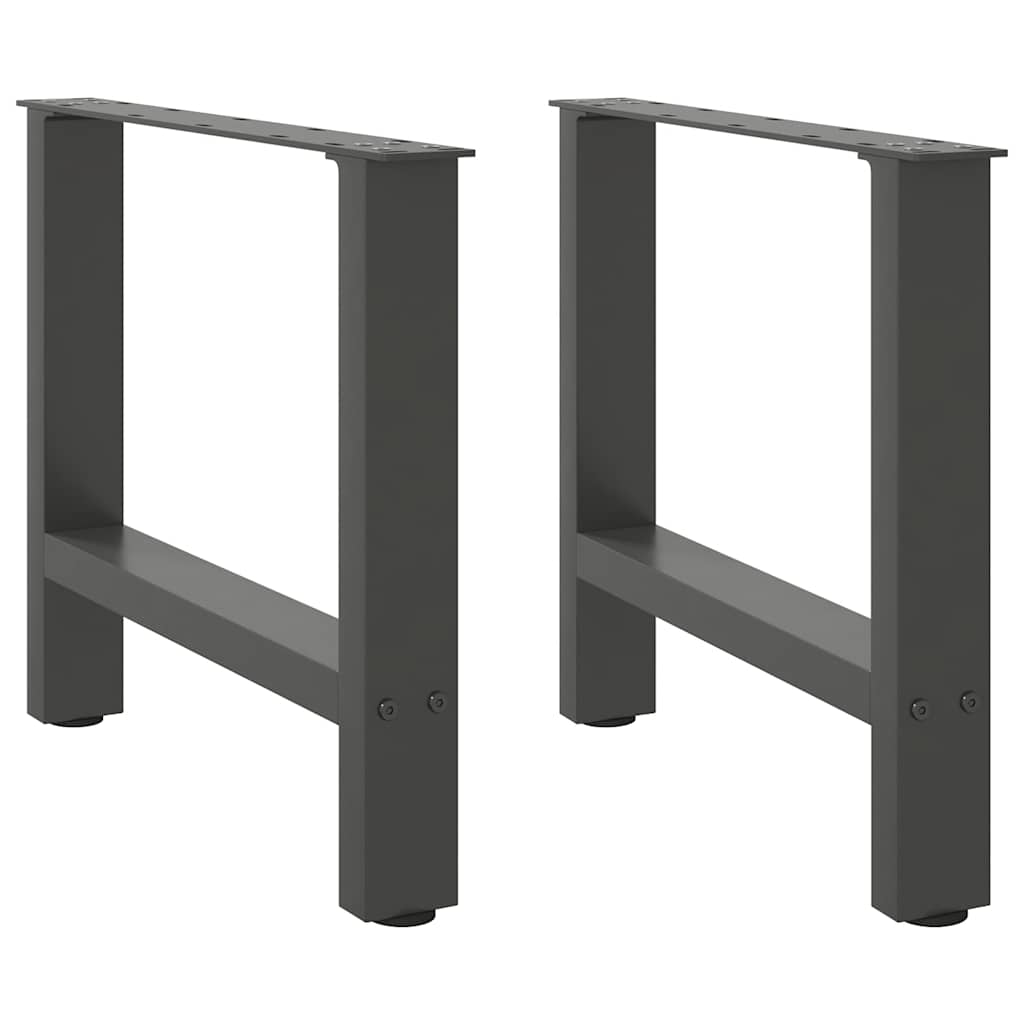 Pieds de table basse Anthracite 2 pièces 60 x (42-43) cm Acier - XIOS