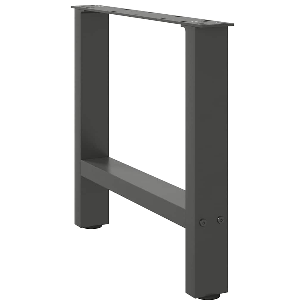 Pieds de table basse Anthracite 2 pièces 60 x (42-43) cm Acier - XIOS