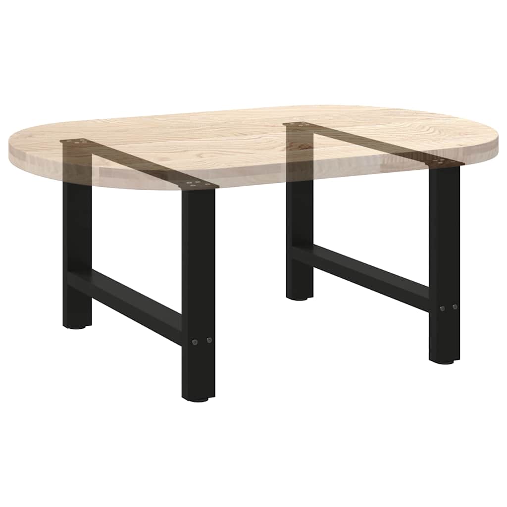 Pieds de table basse Noir 2 pièces 70 x (42-43) cm Acier - XIOS