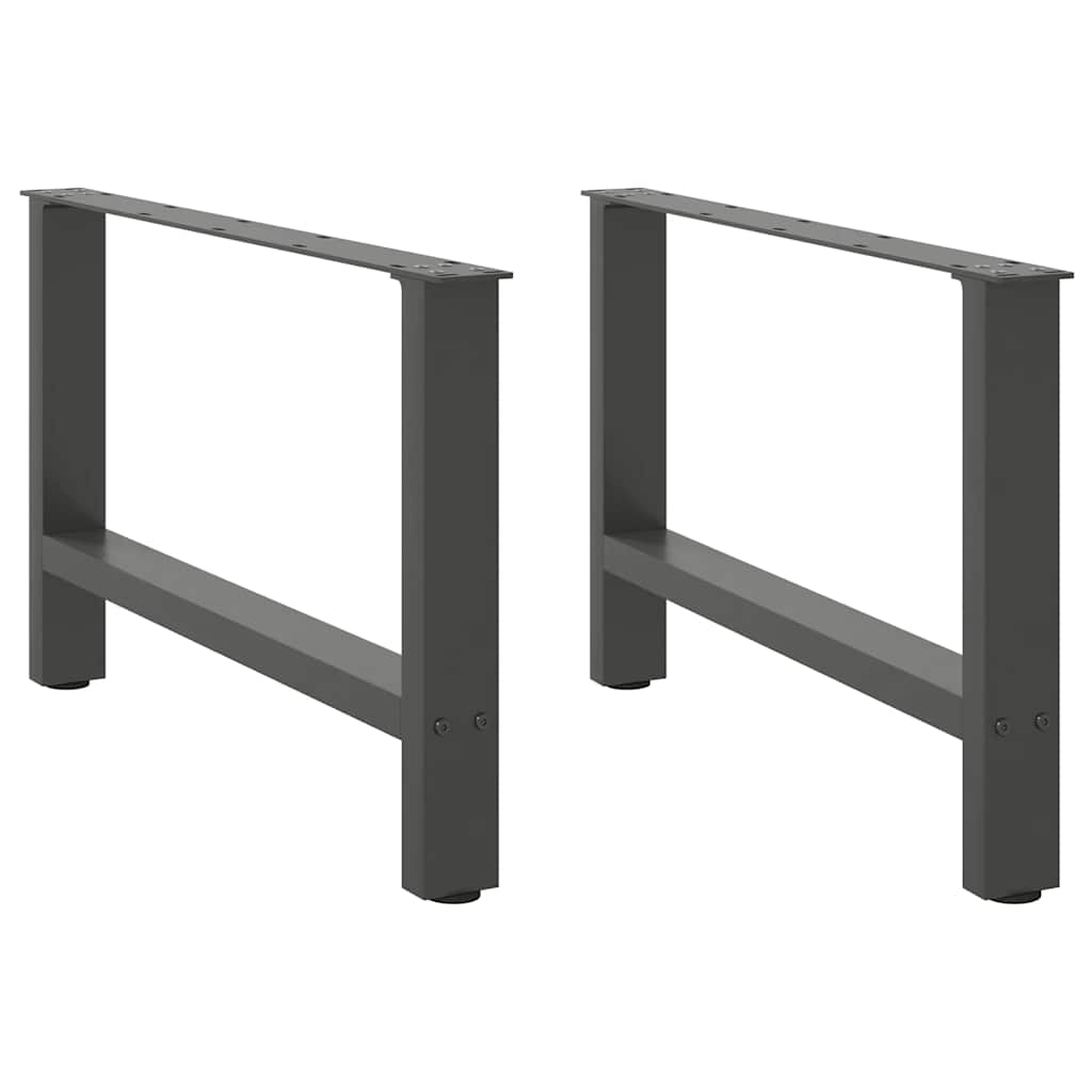 Pieds de table basse Anthracite 2 pièces 70 x (42-43) cm Acier - XIOS