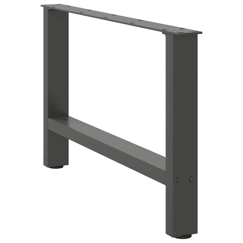 Pieds de table basse Anthracite 2 pièces 70 x (42-43) cm Acier - XIOS