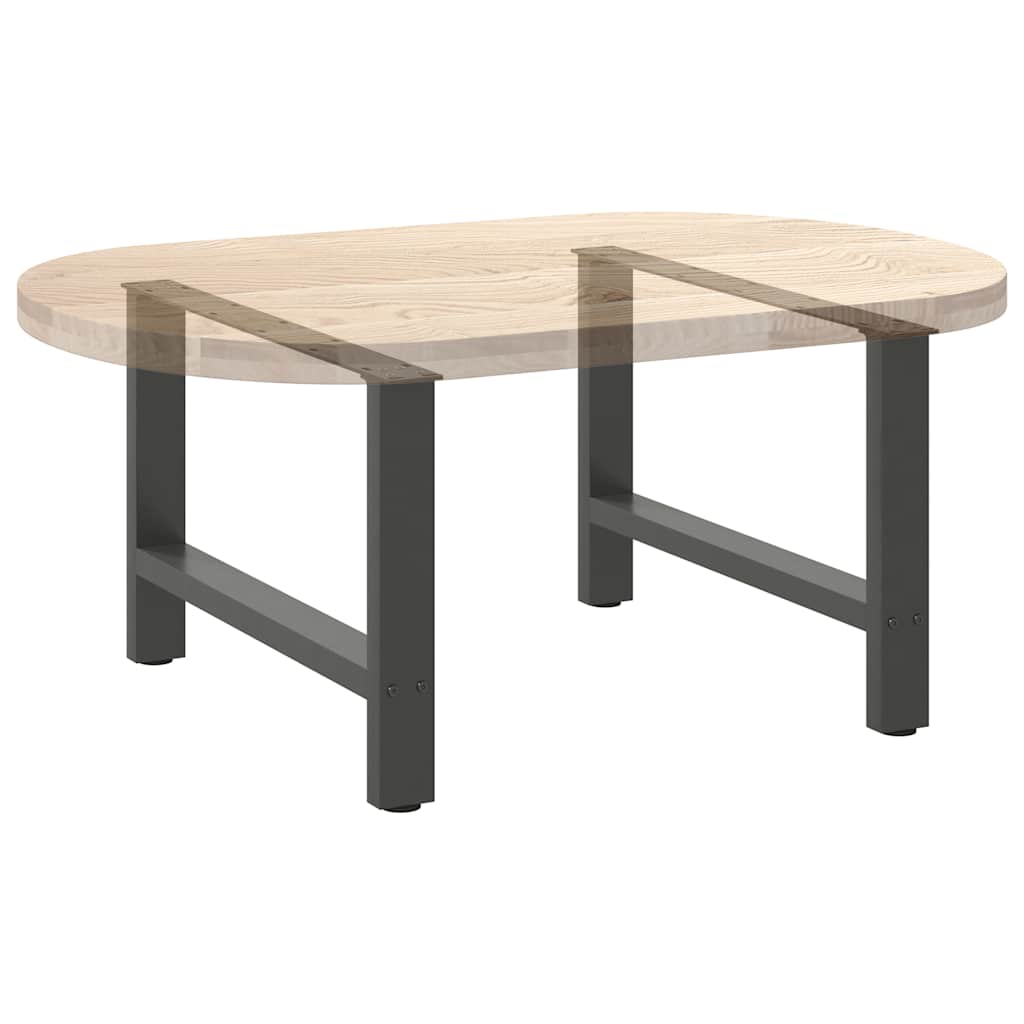Pieds de table basse Anthracite 2 pièces 70 x (42-43) cm Acier - XIOS