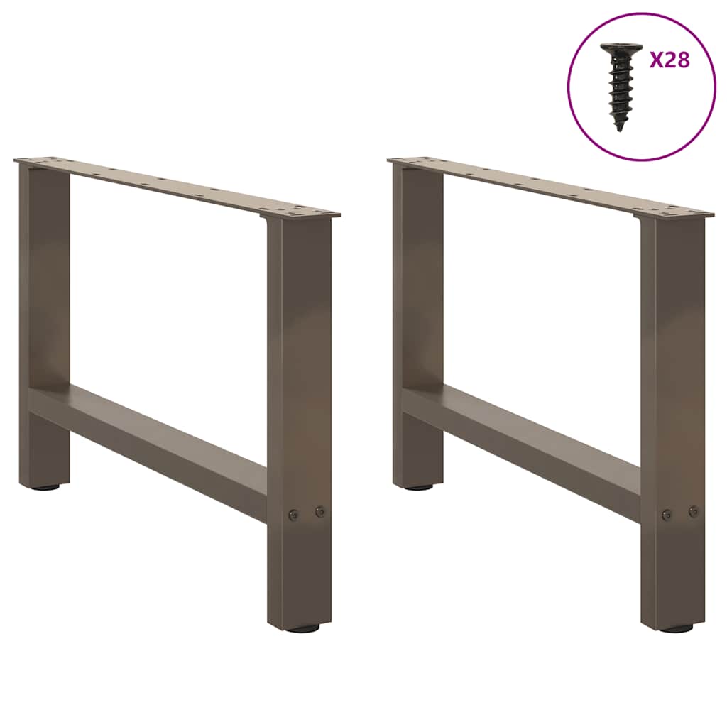 Pieds de table basse en acier naturel, 2 pièces, 70 x (42-43) cm - XIOS