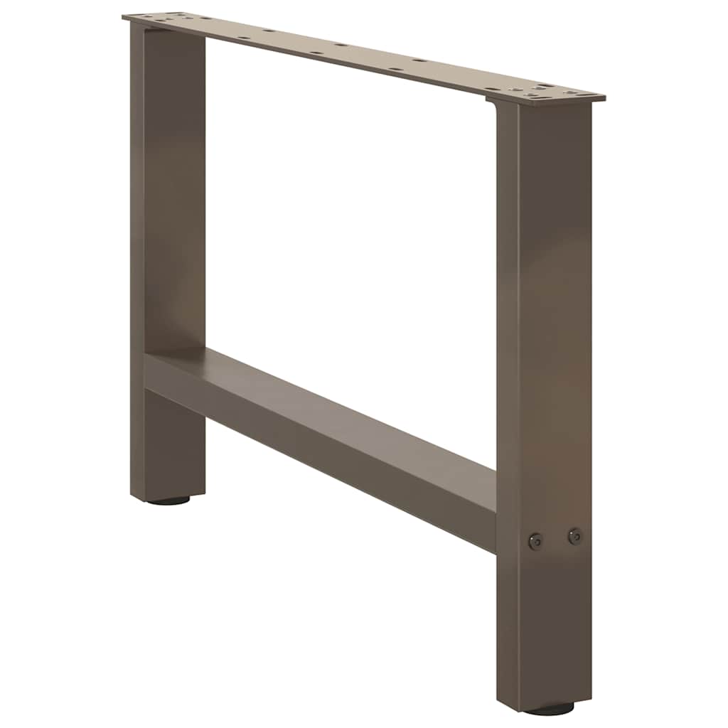 Pieds de table basse en acier naturel, 2 pièces, 70 x (42-43) cm - XIOS