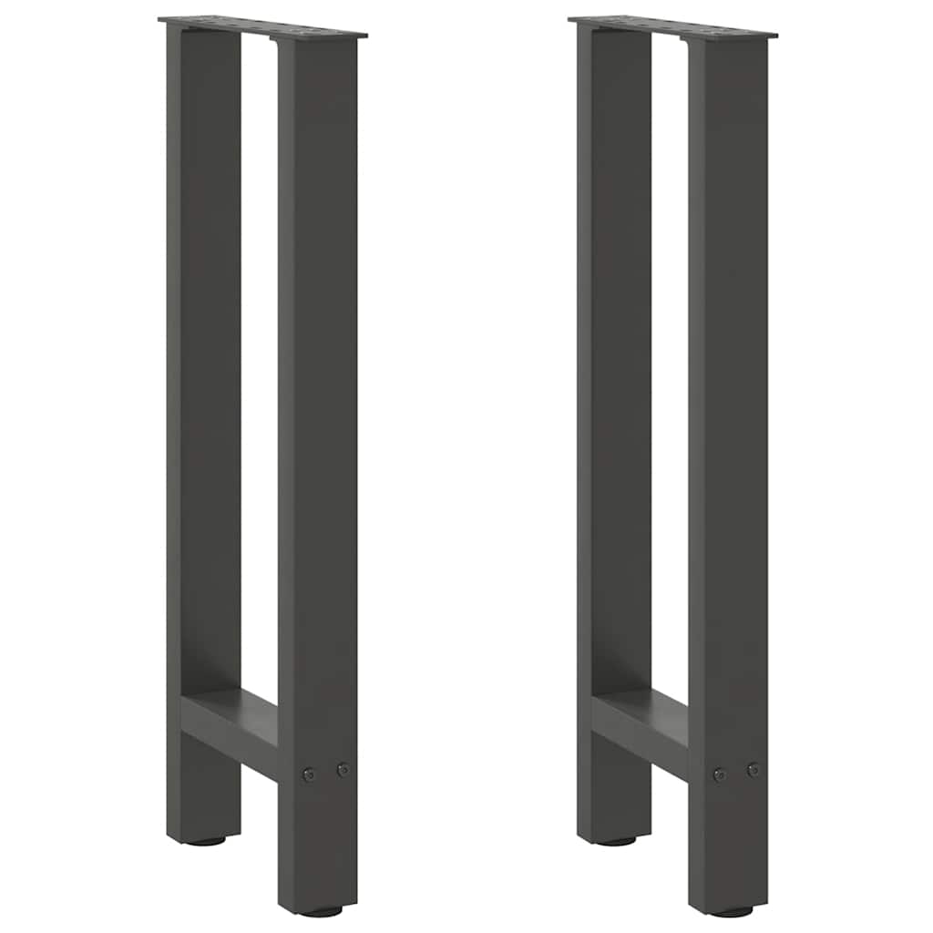 Pieds de table console Anthracite 2 pièces 28 x (72-73) cm Acier - XIOS