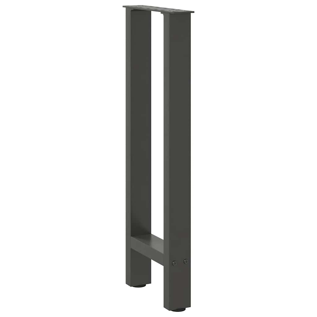 Pieds de table console Anthracite 2 pièces 28 x (72-73) cm Acier - XIOS