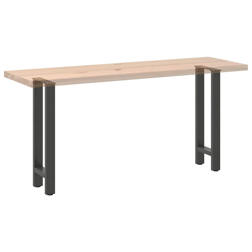 Pieds de table console Anthracite 2 pièces 28 x (72-73) cm Acier - XIOS