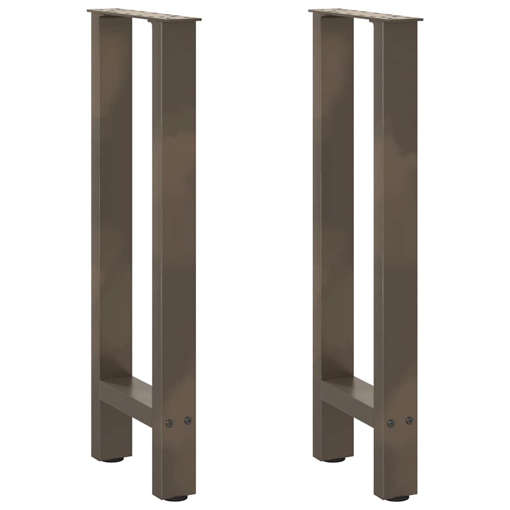 Pieds de table basse acier naturel 2 pcs 38x(72-73) cm acier Pieds de table vidaXL