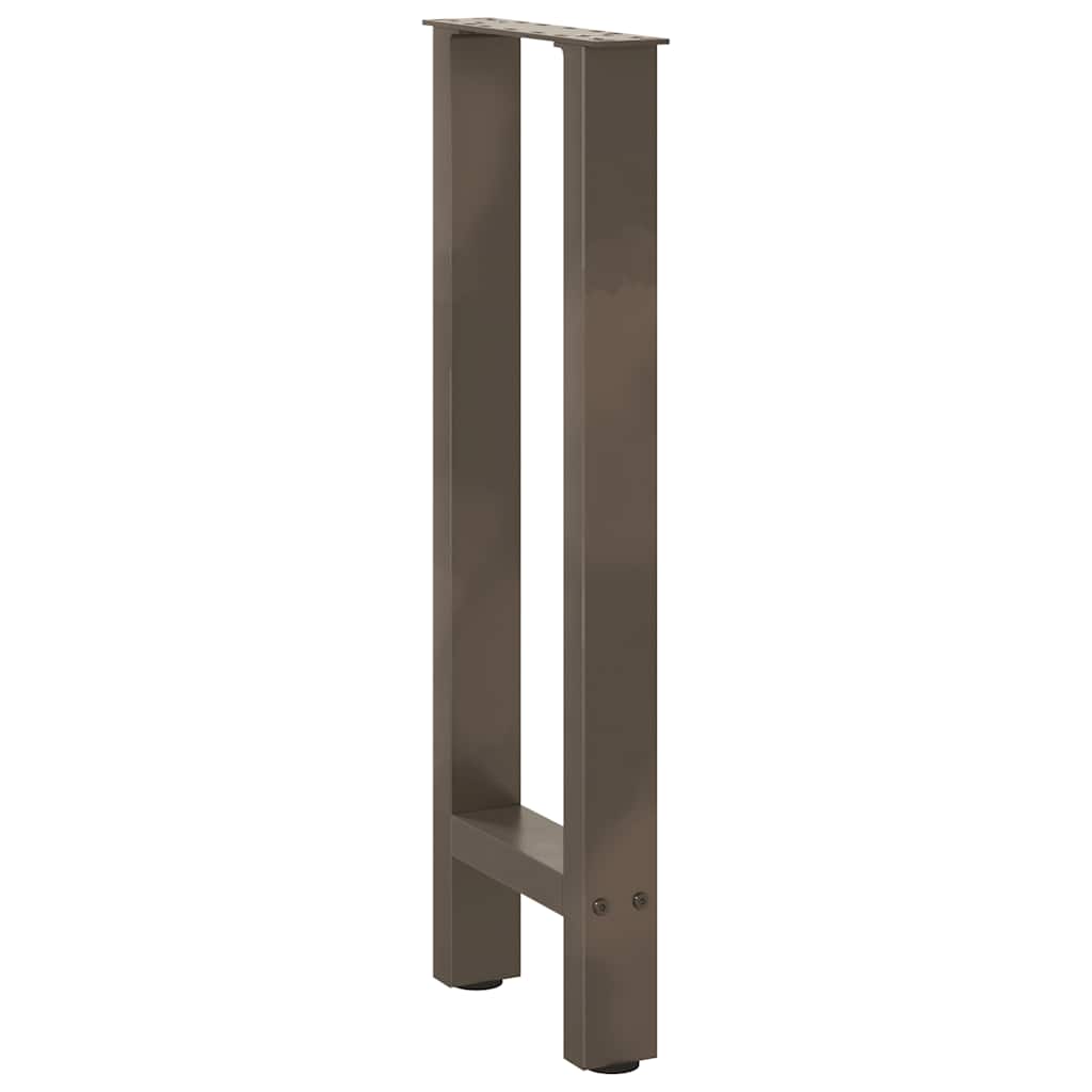 Pieds de table basse acier naturel 2 pcs 38x(72-73) cm acier Pieds de table vidaXL
