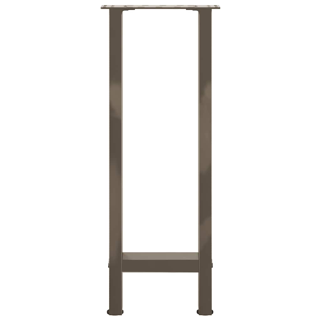 Pieds de table basse acier naturel 2 pcs 38x(72-73) cm acier Pieds de table vidaXL