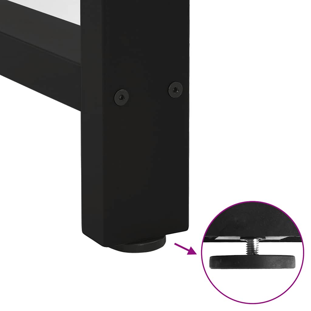 Pieds de table à manger Noir 2 pièces 50 x (72-73) cm Acier - XIOS