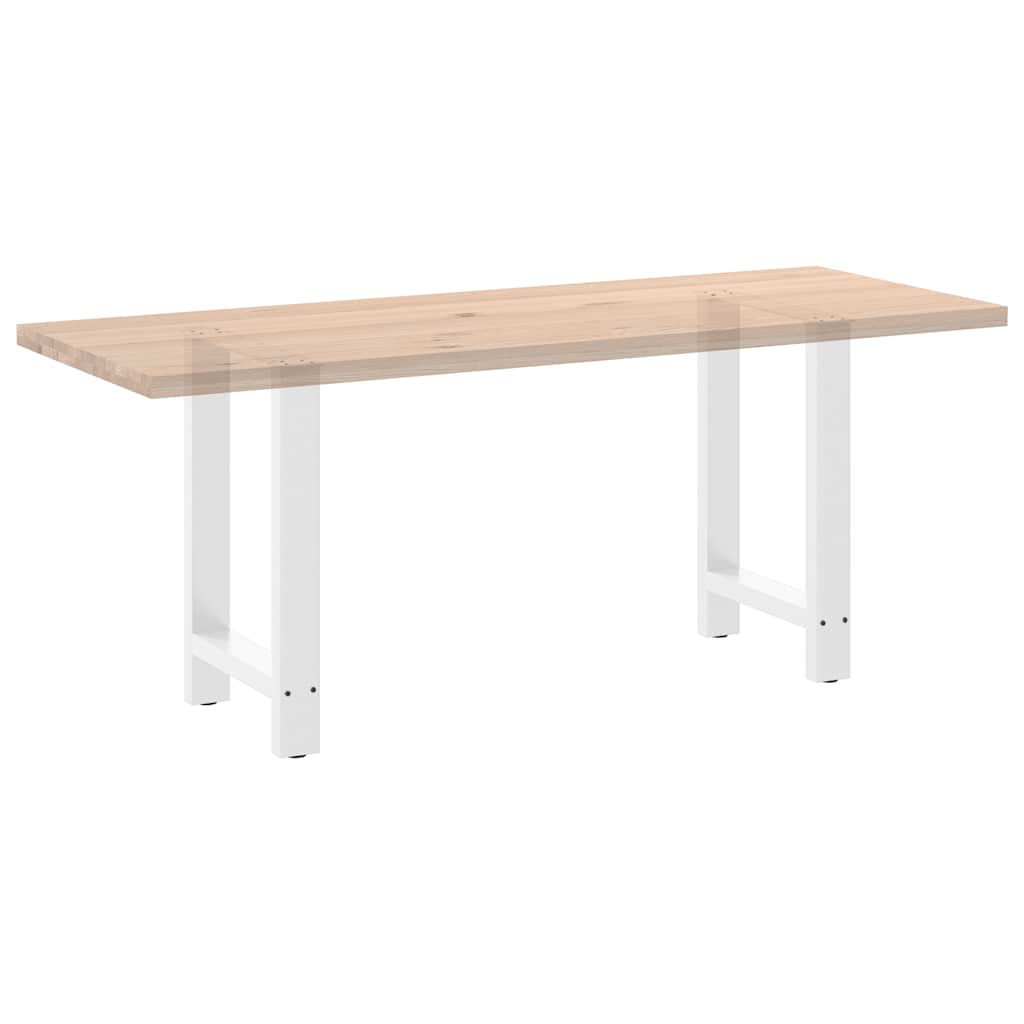 Pieds de table à manger Blanc 2 pièces 60 x (72-73) cm Acier - XIOS