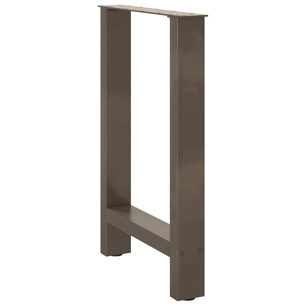 Pieds de table à manger en acier naturel 2 pièces 60 x (72-73) cm Acier - XIOS