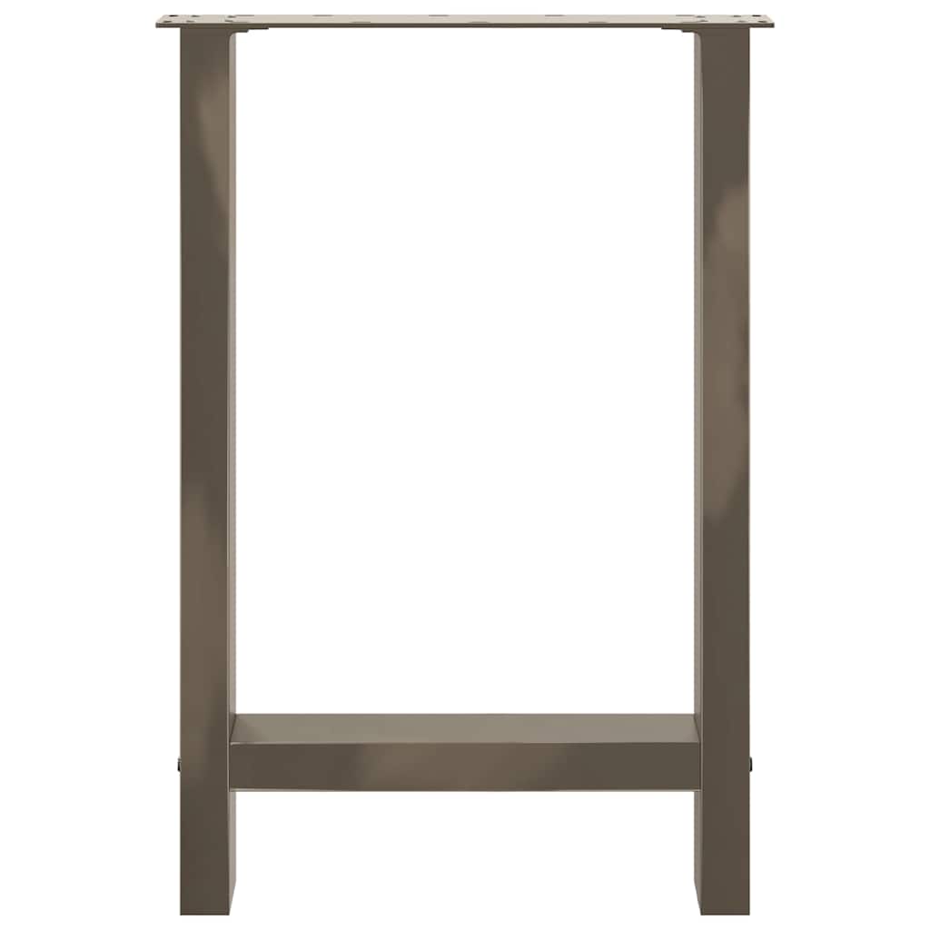 Pieds de table à manger en acier naturel 2 pièces 60 x (72-73) cm Acier - XIOS