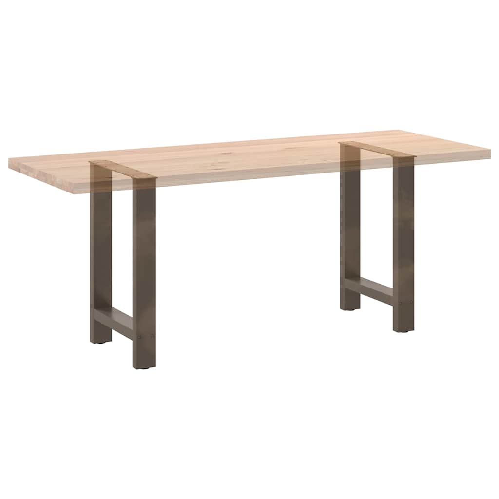 Pieds de table à manger en acier naturel 2 pièces 60 x (72-73) cm Acier - XIOS