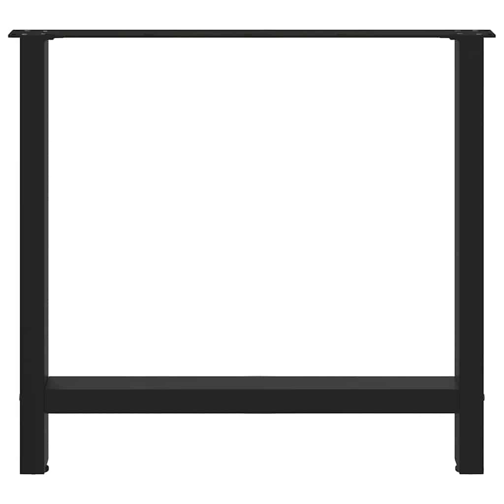 Pieds de table à manger Noir 2 pièces 70 x (72-73) cm Acier - XIOS