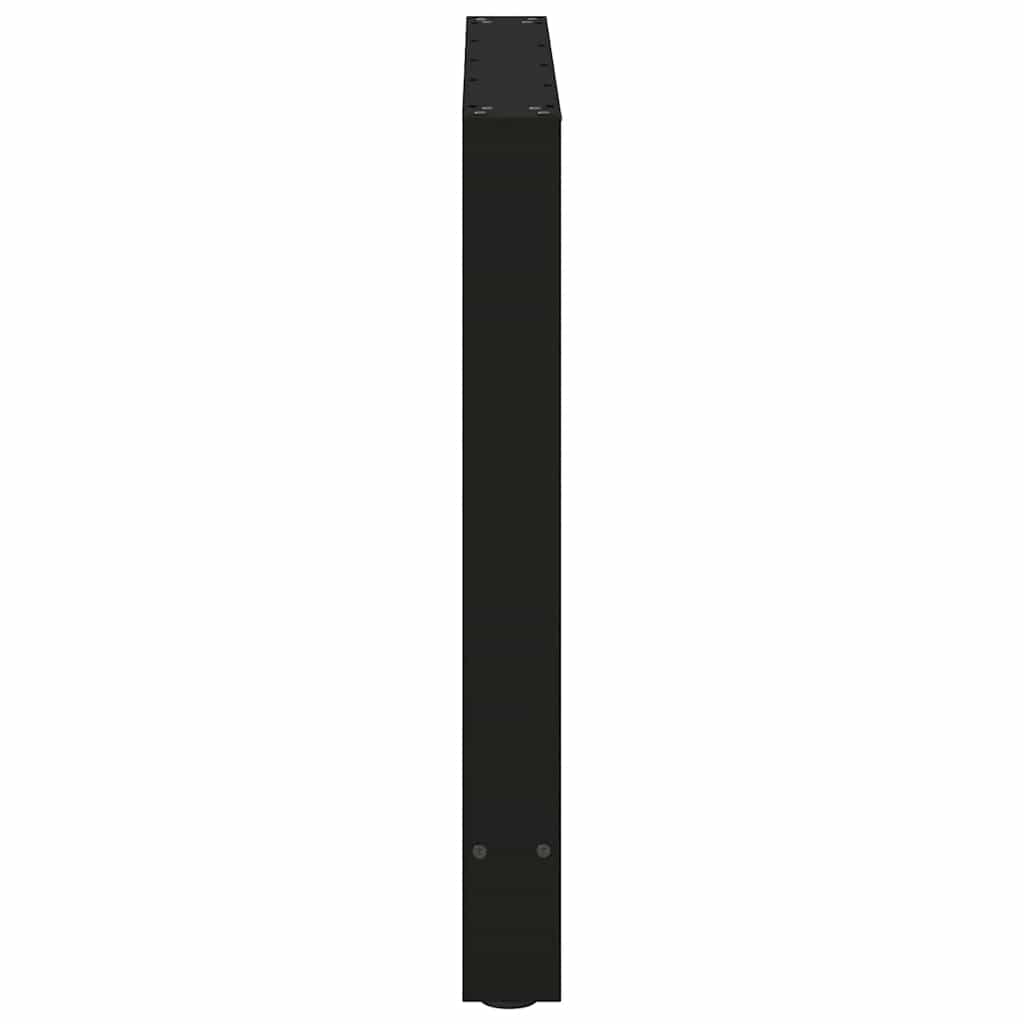 Pieds de table à manger Noir 2 pièces 70 x (72-73) cm Acier - XIOS