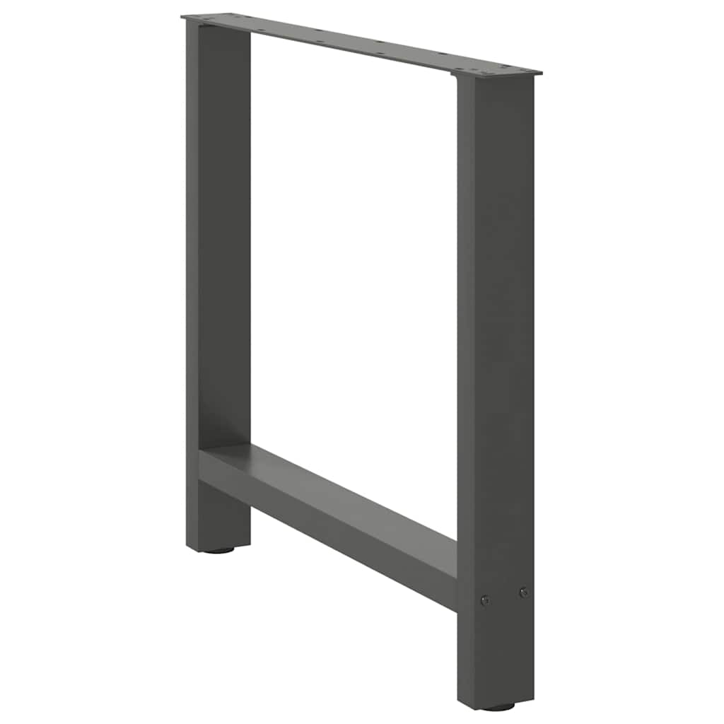 Pieds de table à manger Anthracite 2 pièces 70 x (72-73) cm Acier - XIOS