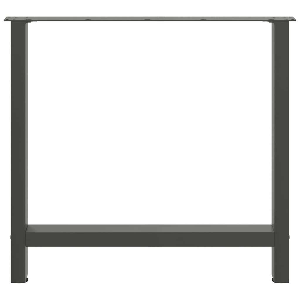 Pieds de table à manger Anthracite 2 pièces 70 x (72-73) cm Acier - XIOS