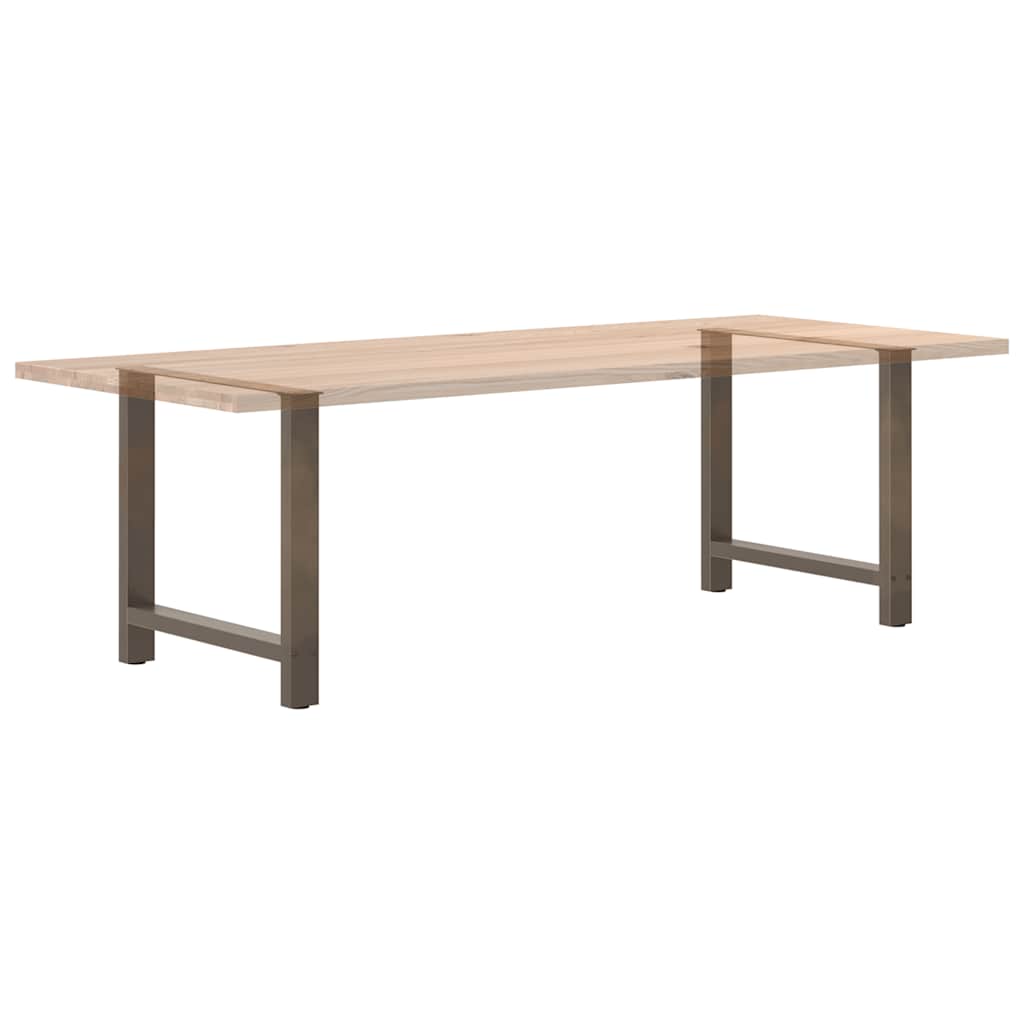 Pieds de table à manger en acier naturel 2 pièces 70 x (72-73) cm Acier - XIOS