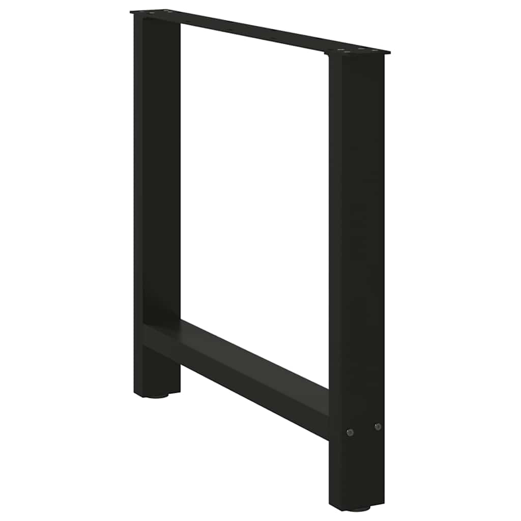Pieds de table à manger Noir 2 pièces 80 x (72-73) cm Acier - XIOS