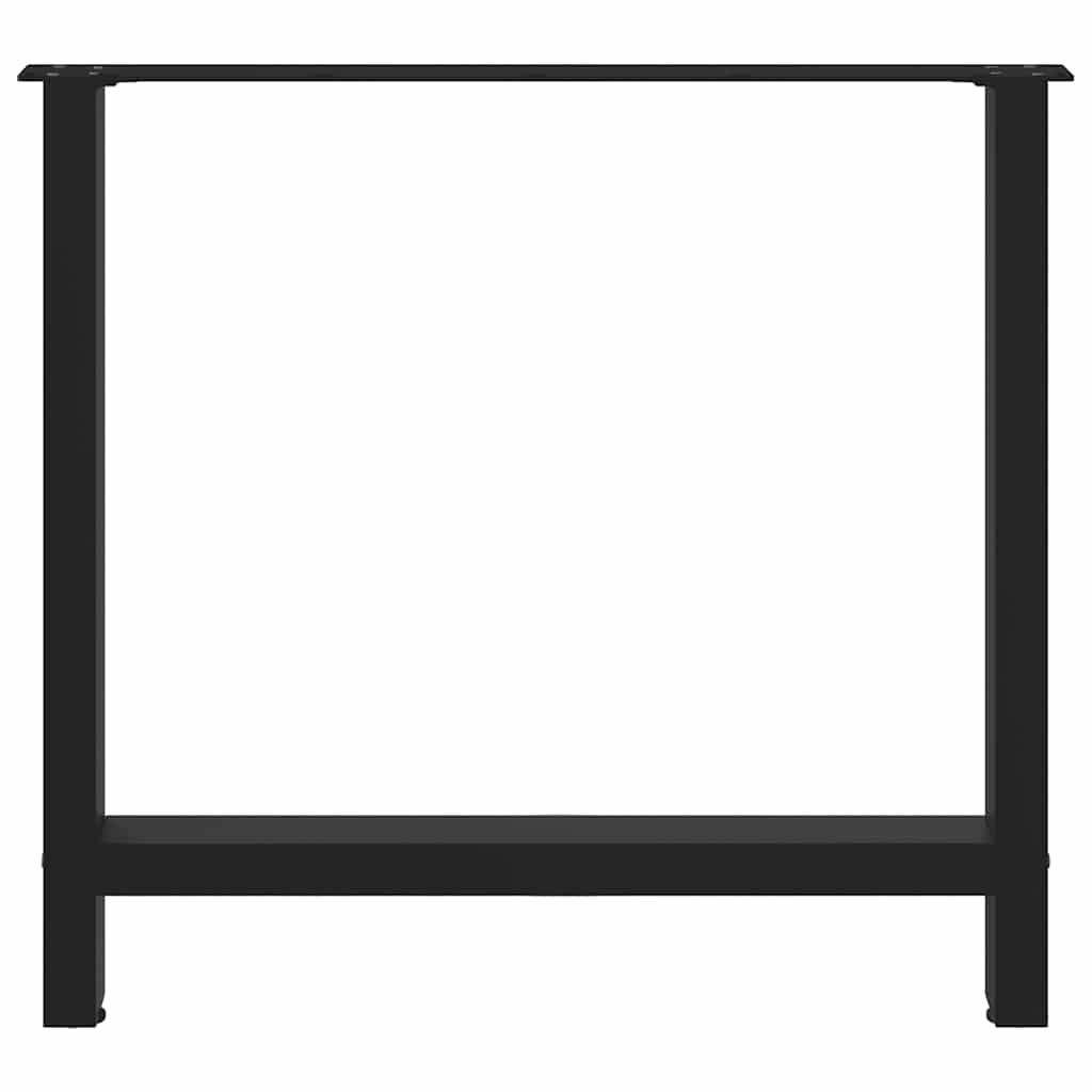 Pieds de table à manger Noir 2 pièces 80 x (72-73) cm Acier - XIOS