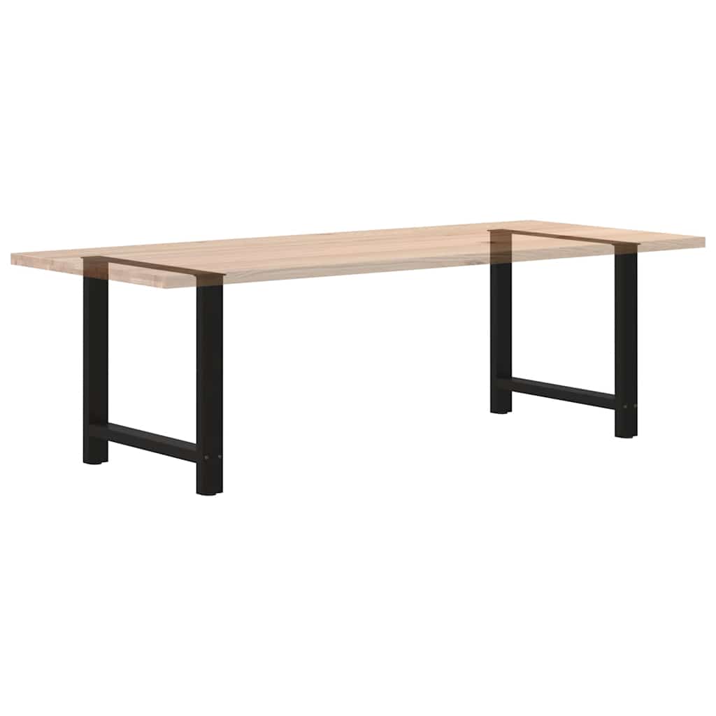 Pieds de table à manger Noir 2 pièces 80 x (72-73) cm Acier - XIOS