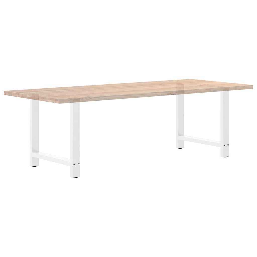 Pieds de table à manger Blanc 2 pièces 80 x (72-73) cm Acier - XIOS
