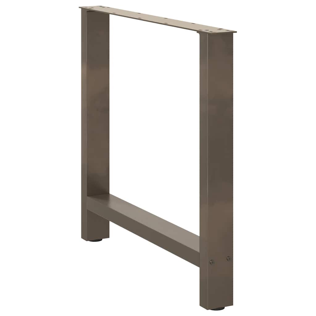 Pieds de table à manger en acier naturel 2 pièces 80 x (72-73) cm Acier - XIOS