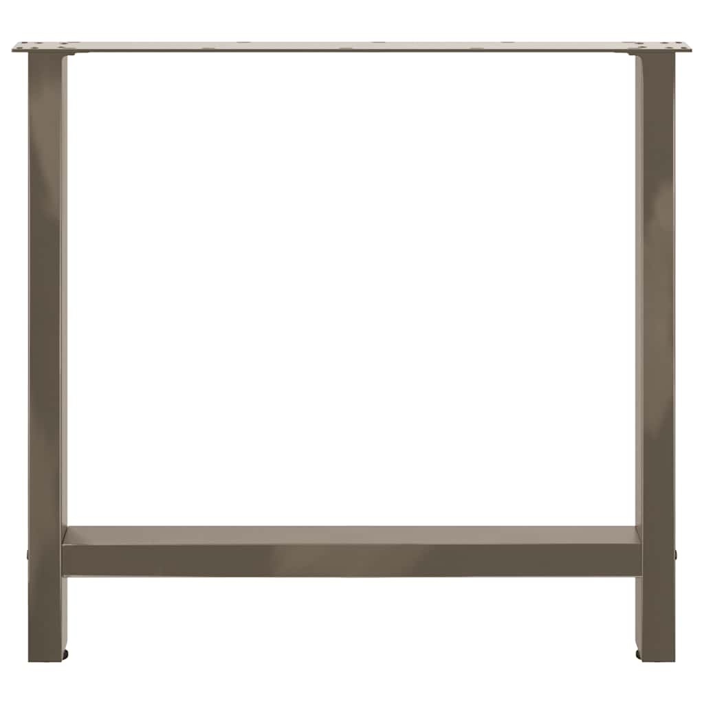 Pieds de table à manger en acier naturel 2 pièces 80 x (72-73) cm Acier - XIOS