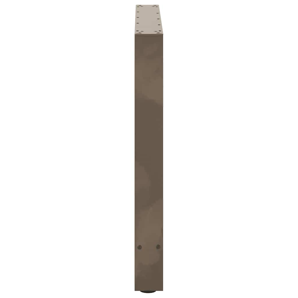 Pieds de table à manger en acier naturel 2 pièces 80 x (72-73) cm Acier - XIOS