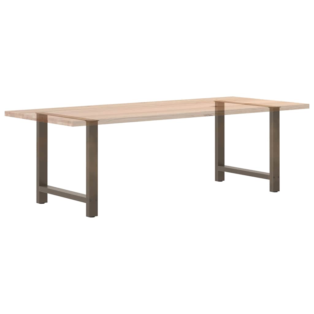Pieds de table à manger en acier naturel 2 pièces 80 x (72-73) cm Acier - XIOS