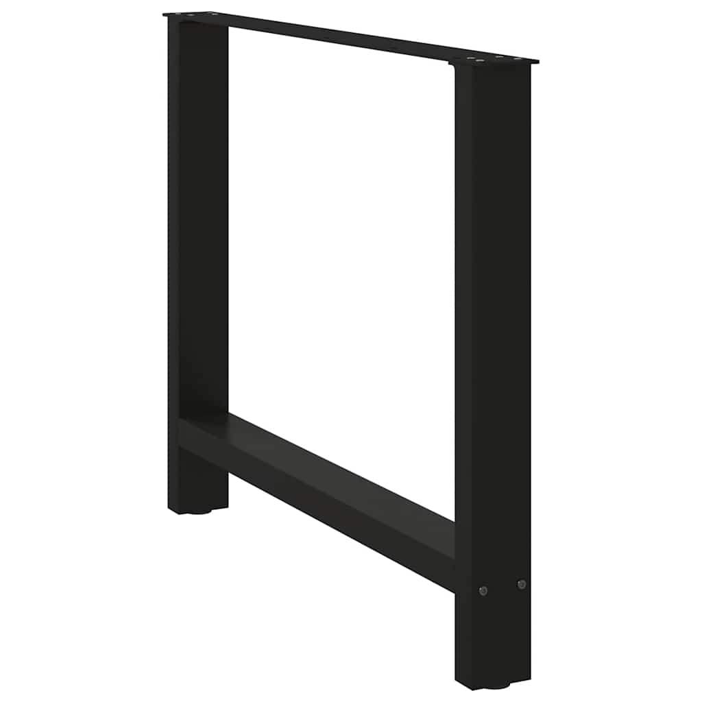 Pieds de table à manger Noir 2 pièces 90 x (72-73) cm Acier - XIOS
