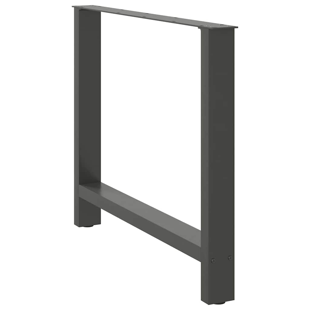 Pieds de table à manger Anthracite 2 pièces 90 x (72-73) cm Acier
