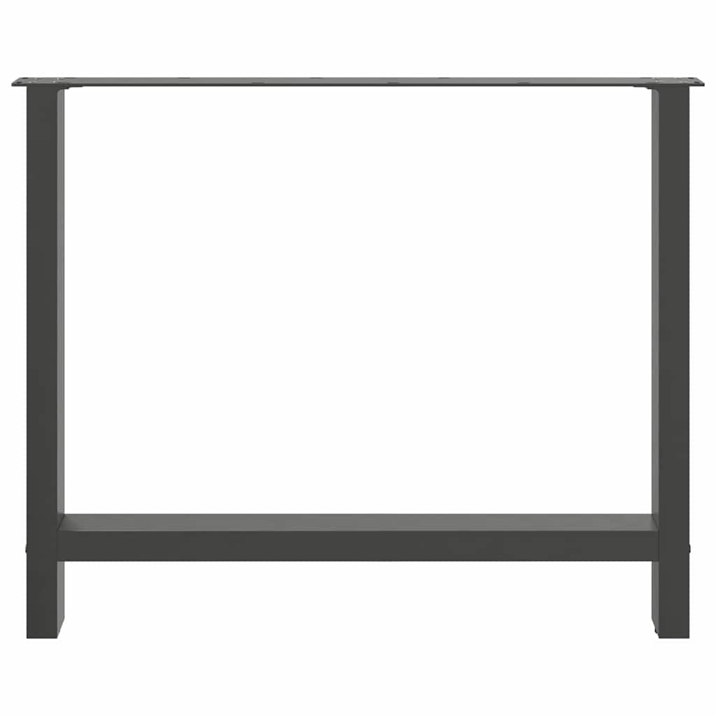 Pieds de table à manger Anthracite 2 pièces 90 x (72-73) cm Acier