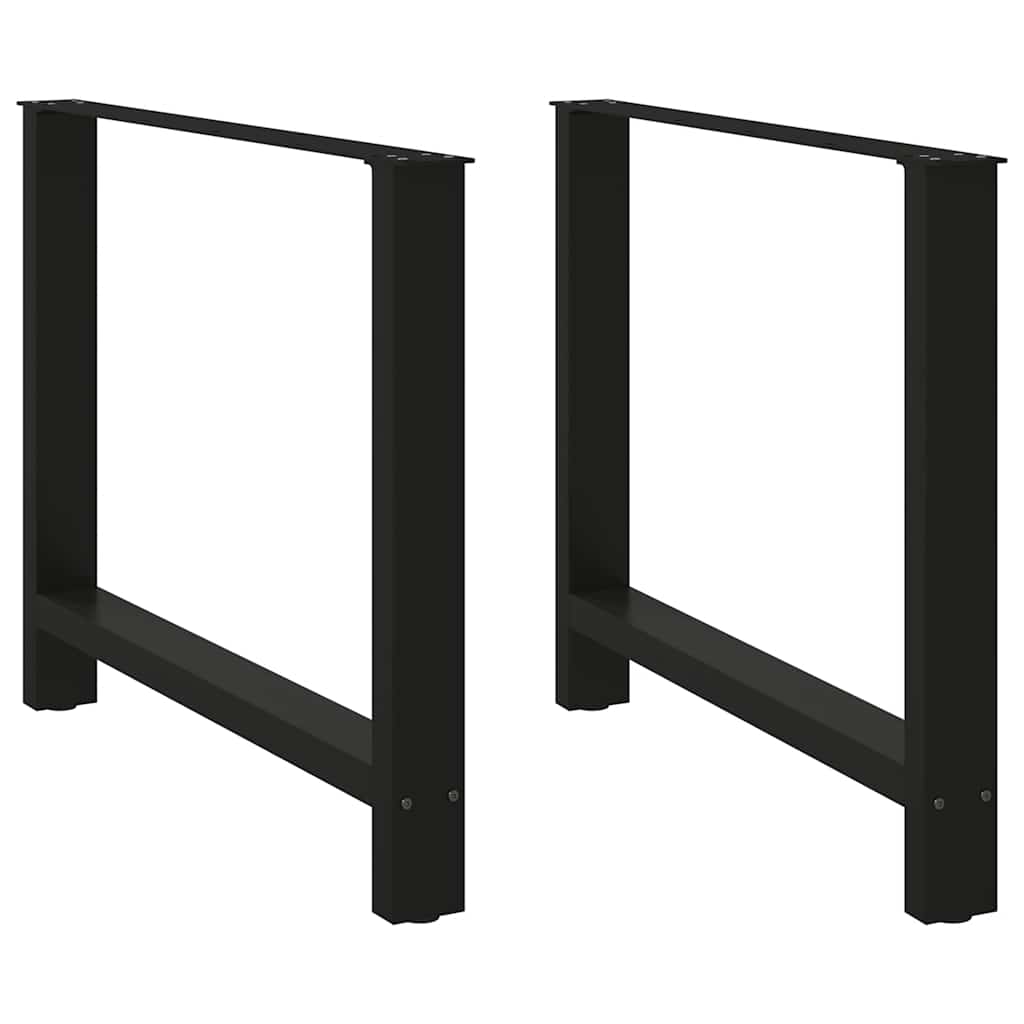 Pieds de table à manger Noir 2 pièces 100x(72-73) cm Acier - XIOS